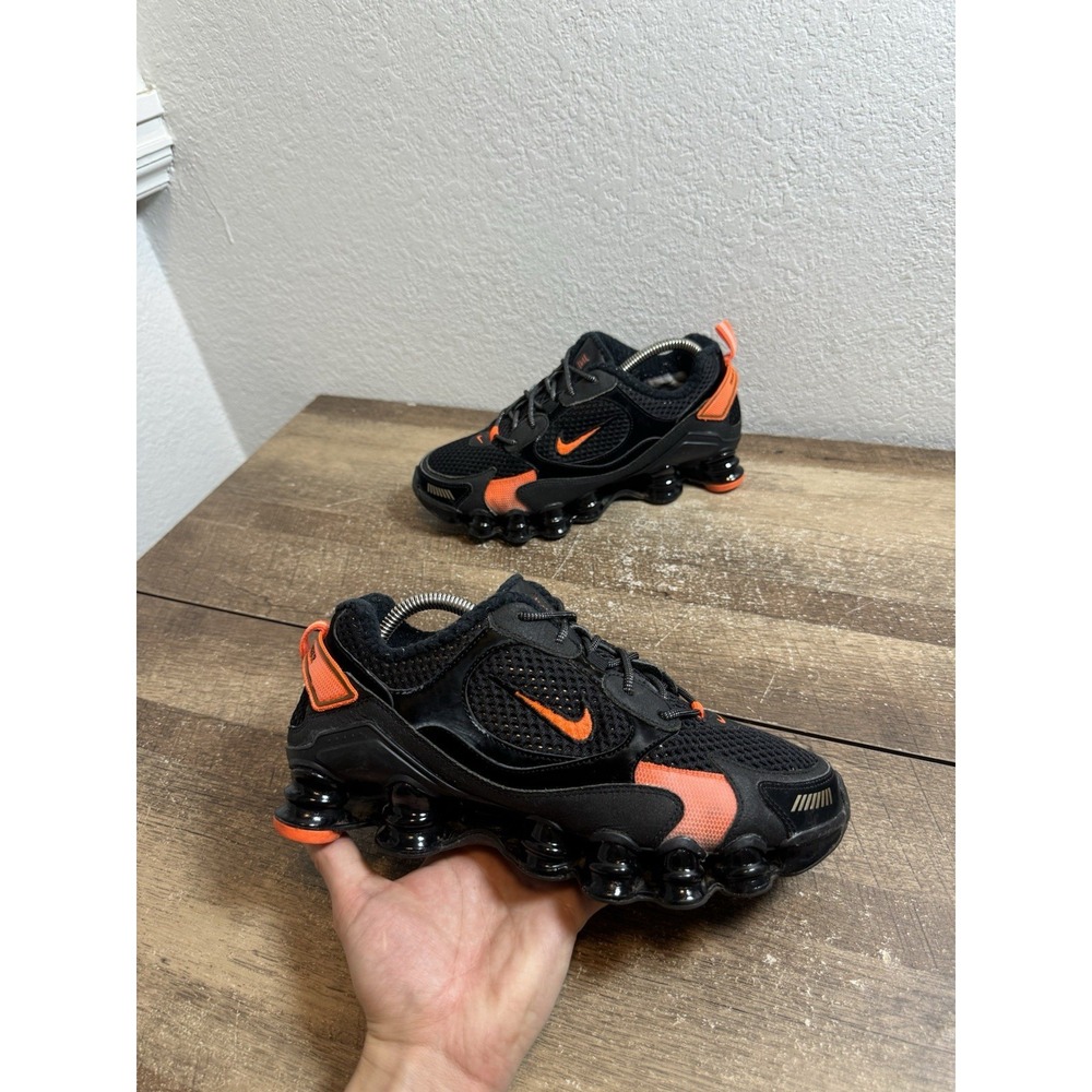 Nike Shox TL Nova Black Orange Sneakers CK2085-001 Size 8.5‎ Used Womens Shoes